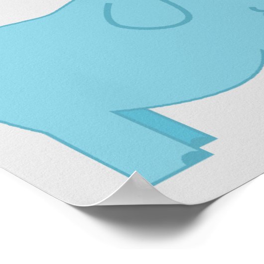 Elephant Theme Twin Boys Baby shower Banner Poster (Hoek)