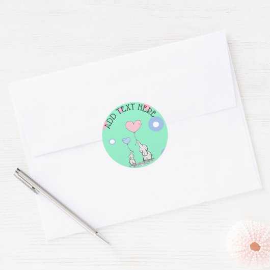 Elephant ThMED Baby shower Stickers (Envelop)
