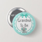 Elephant Thmed Grandma om Baby shower te worden Ronde Button 5,7 Cm (Voorkant /achterkant)