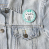 Elephant Thmed Grandma om Baby shower te worden Ronde Button 5,7 Cm (In situ)