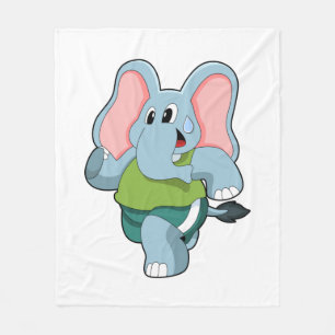 Elephant tijdens Running Fleece Deken