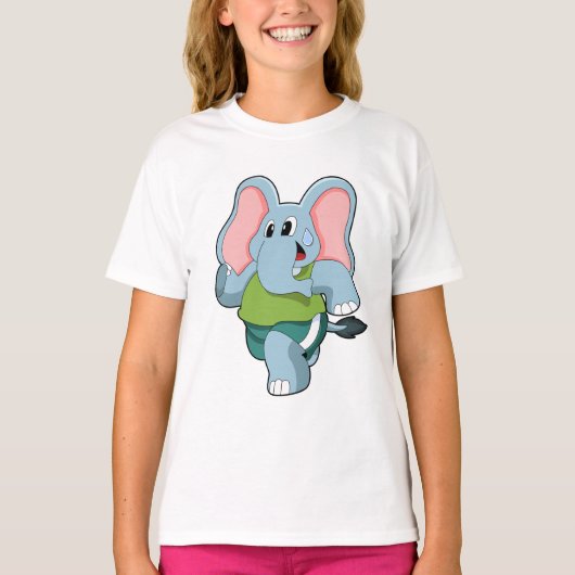 Elephant tijdens Running T-shirt (Voorkant)