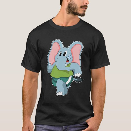 Elephant tijdens Running T-shirt (Voorkant)