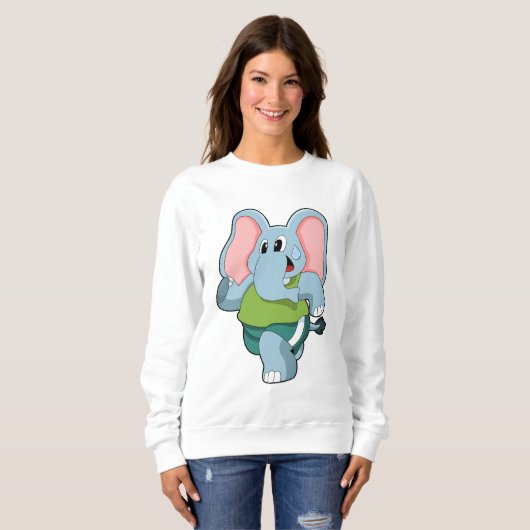 Elephant tijdens Running Trui (Voorkant volledig)