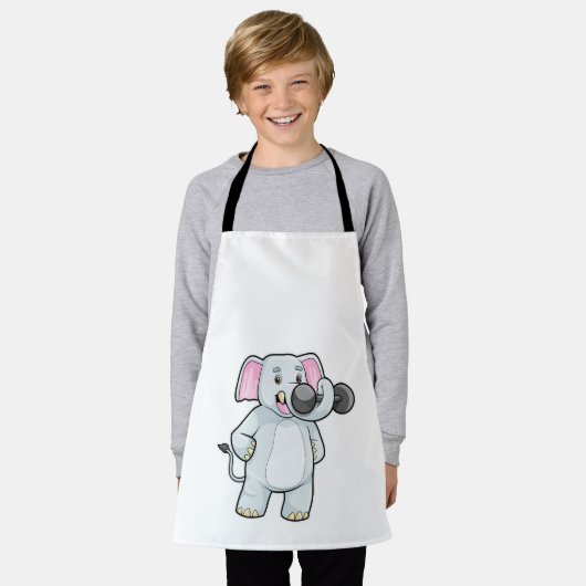 Elephant tijdens strakke training met Dumbbell Schort (Gedragen)