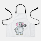 Elephant tijdens strakke training met Dumbbell Schort (Voorkant)