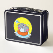 Elephant tijdens zwemmen met Lifebuoy (Achterkant)