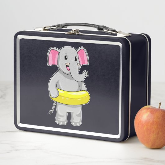 Elephant tijdens zwemmen met Lifebuoy (In situ)