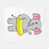 Elephant tijdens zwemmen met Lifebuoy Fleece Deken (Voorkant (Horizontaal))