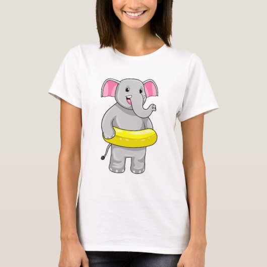 Elephant tijdens zwemmen met Lifebuoy T-shirt (Voorkant)