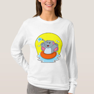 Elephant tijdens zwemmen met Lifebuoy T-shirt