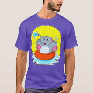 Elephant tijdens zwemmen met Lifebuoy T-shirt