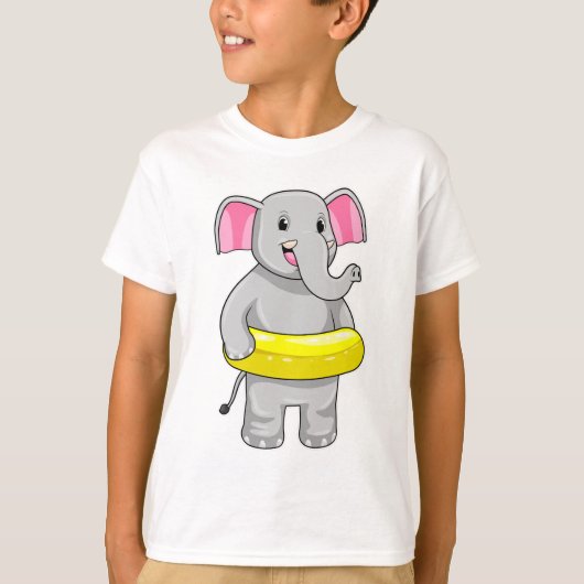 Elephant tijdens zwemmen met Lifebuoy T-shirt (Voorkant)