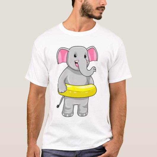 Elephant tijdens zwemmen met Lifebuoy T-shirt (Voorkant)