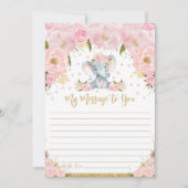 Elephant Time Capsule Bericht aan u Blank Kaarten (Voorkant)