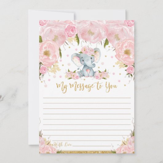 Elephant Time Capsule Bericht aan u Blank Kaarten (Voorkant)