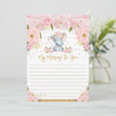 Elephant Time Capsule Bericht aan u Blank Kaarten (Staand voorkant)