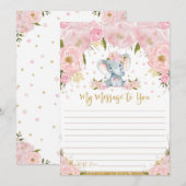 Elephant Time Capsule Bericht aan u Blank Kaarten (Voorkant / Achterkant)