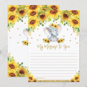 Elephant Time Capsule Message to You Blank Cards Kaart