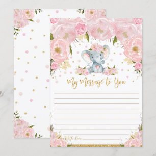 Elephant Time Capsule Message to You Blank Cards Kaart