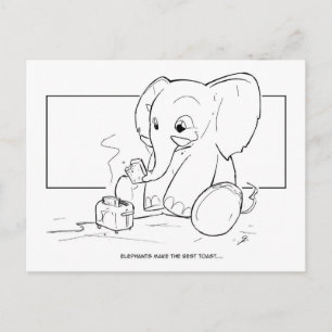 Elephant Toast Briefkaart