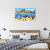 Elephant Train en Federal Bldg, CA Worlds Fair Canvas Afdruk (Insitu (Slaapkamer))