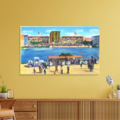 Elephant Train en Federal Bldg, CA Worlds Fair Canvas Afdruk (Insitu (Woonkamer))