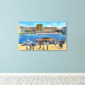 Elephant Train en Federal Bldg, CA Worlds Fair Canvas Afdruk (Insitu (Houten vloer))