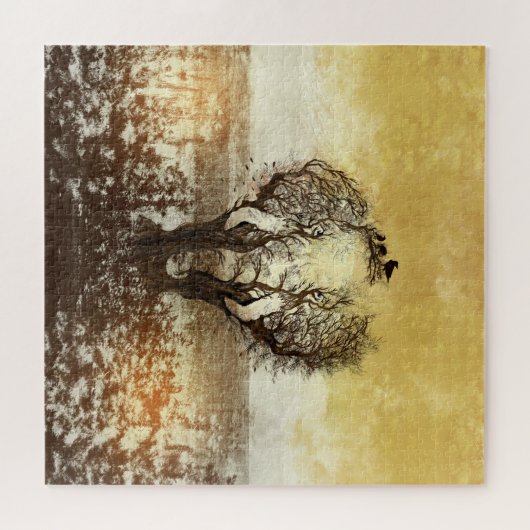 Elephant Tree Abstract Legpuzzel (Horizontaal)