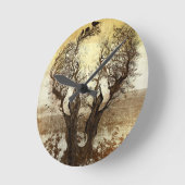 Elephant Tree Abstract Ronde Klok (Hoek)