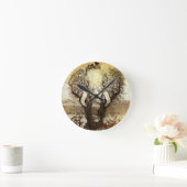 Elephant Tree Abstract Ronde Klok (Huis)