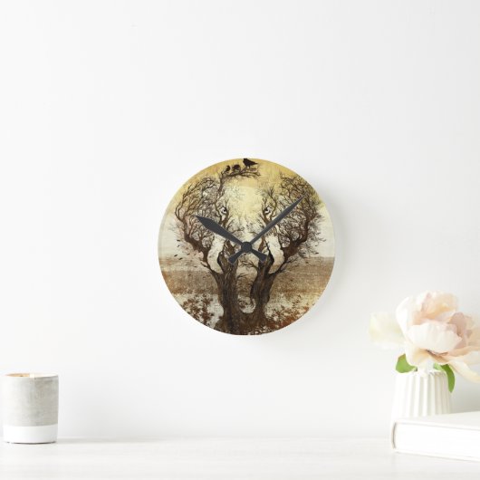 Elephant Tree Abstract Ronde Klok (Huis)