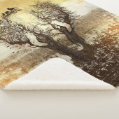 Elephant Tree Abstract Sherpa Deken (3/4)