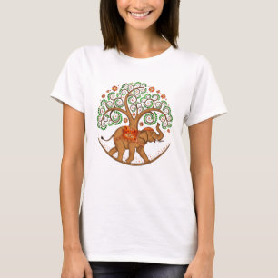 Elephant Tree in Mandala T-Shirt