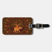 Elephant Tree of life in Mandala Bagagelabel (Voorkant horizontaal)