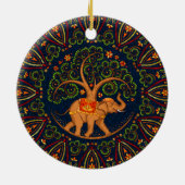 Elephant Tree of life in Mandala Keramisch Ornament (Achterkant)