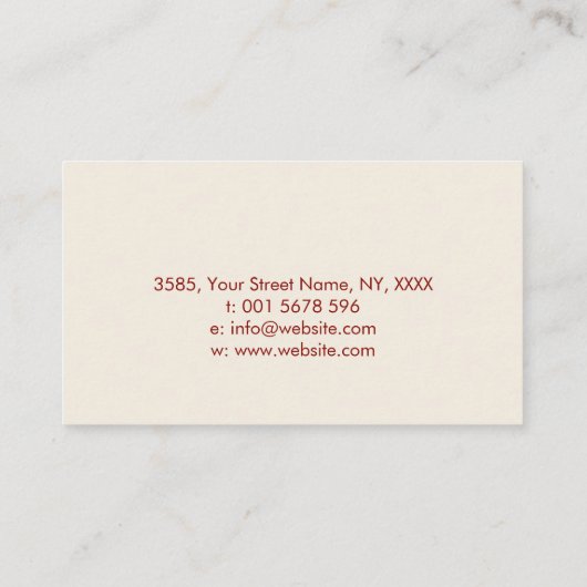 Elephant Tree of life Visitekaartje (Achterkant)