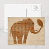 Elephant Tribal Art Design Briefkaarten (Voorkant / Achterkant)