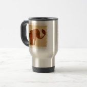 Elephant Tribal Art Design Travel Mug Reisbeker (Voorkant links)