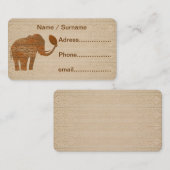 Elephant Tribal Art Design Visitekaartjes (Voorkant / Achterkant)
