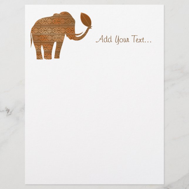 Elephant Tribal Design Letterhead (Voorkant)