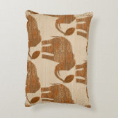 Elephant Tribal Kunstontwerp Accent Kussen (Achterkant (Verticaal))