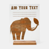 Elephant Tribal Kunstontwerp Acryl Bord (Voorkant)