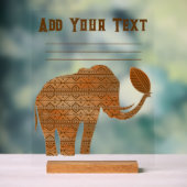 Elephant Tribal Kunstontwerp Acryl Bord (Neutraal)