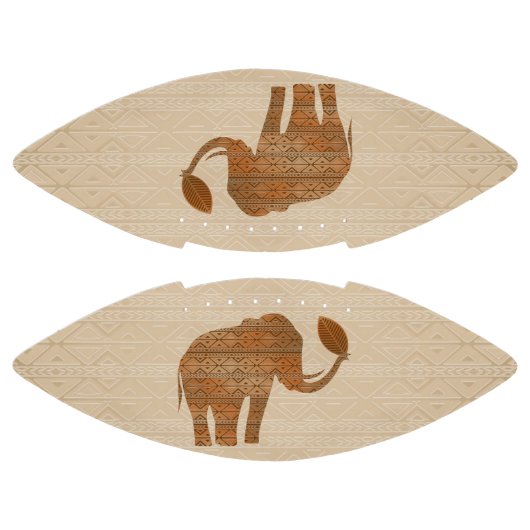 Elephant Tribal Kunstontwerp American Football (Panelen)