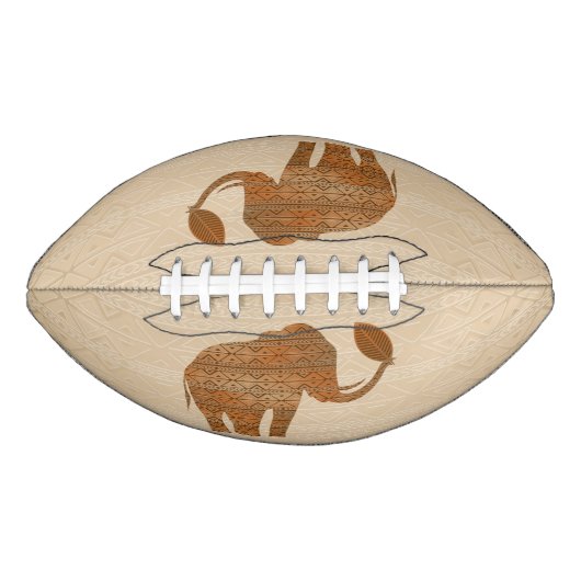 Elephant Tribal Kunstontwerp American Football (Voorkant)