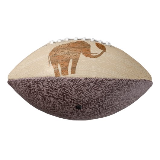 Elephant Tribal Kunstontwerp American Football (Gedraaid 270)