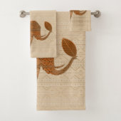 Elephant Tribal Kunstontwerp Bad Handdoek (Insitu)