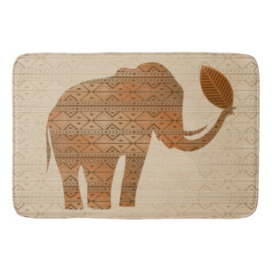 Elephant Tribal Kunstontwerp Badmat