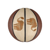 Elephant Tribal Kunstontwerp Basketbal (Verticaal)